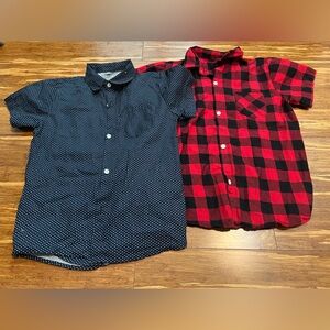 Kids Checkered and Polka Dot Shirts Set